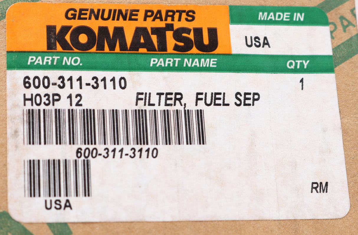 KOMATSU ­-­ 600-311-3110 ­-­ FUEL WATER SEP