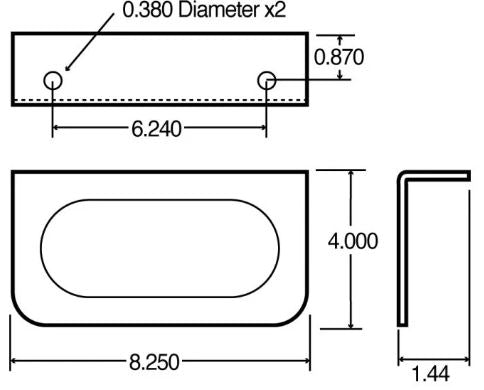 TRUCK-LITE ­-­ 60730 ­-­ 2 SCREW BRACKET MOUNT  USED IN OVAL SHAPE LIGHTS