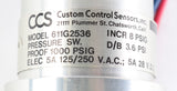 CUSTOM CONTROL SENSORS ­-­ 611G2536 ­-­ SWITCH PRESSURE 5A 28 V.D.C.