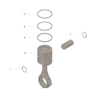 KOMATSU ­-­ 6735-38-2010 ­-­ ENGINE PISTON KIT FOR 1.0 MmO/S KIT FOR NC B ENG.