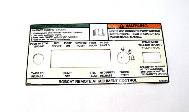 BOBCAT ­-­ 6905979 ­-­ DECAL RACD PUMP