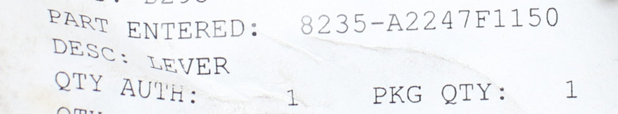 MACK ­-­ 8235-A2247F1150 ­-­ LEVER