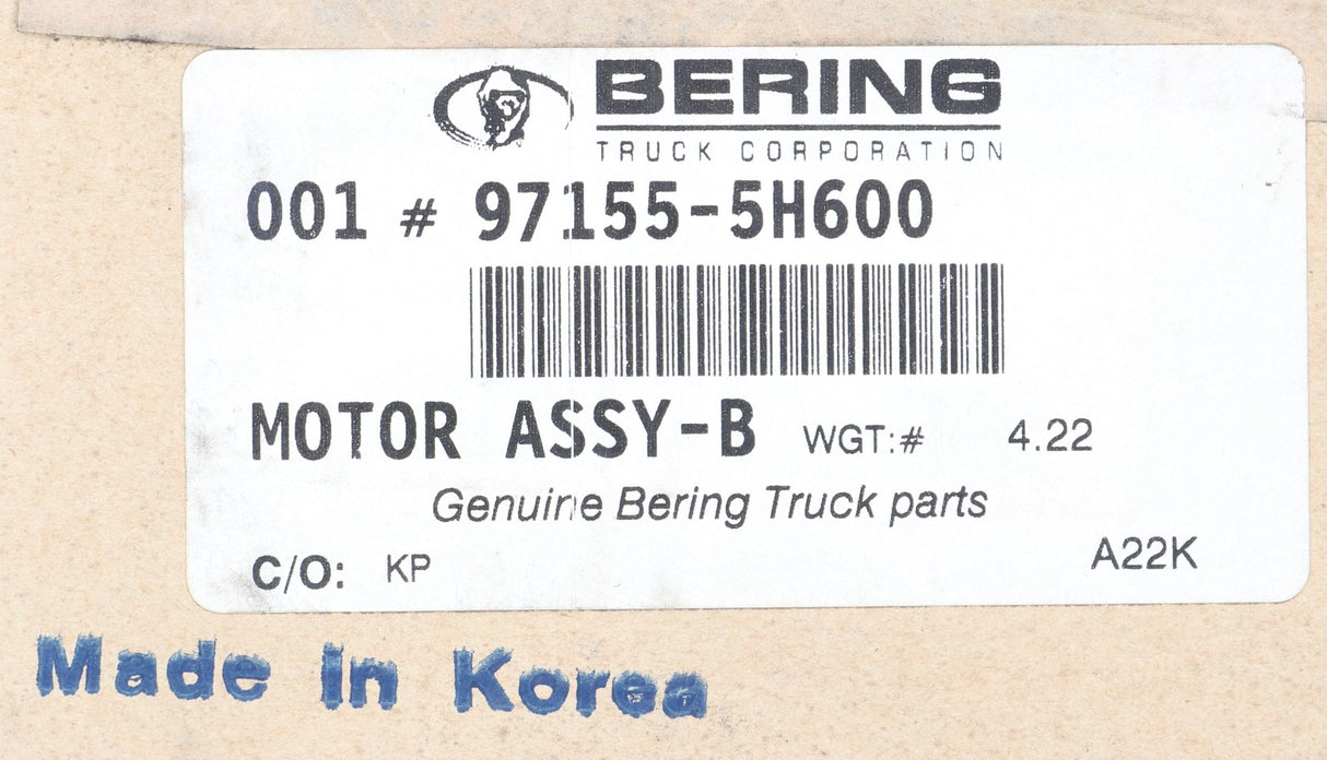 BERING TRUCK ­-­ 97155-5H600 ­-­ 12V MOTOR ASM