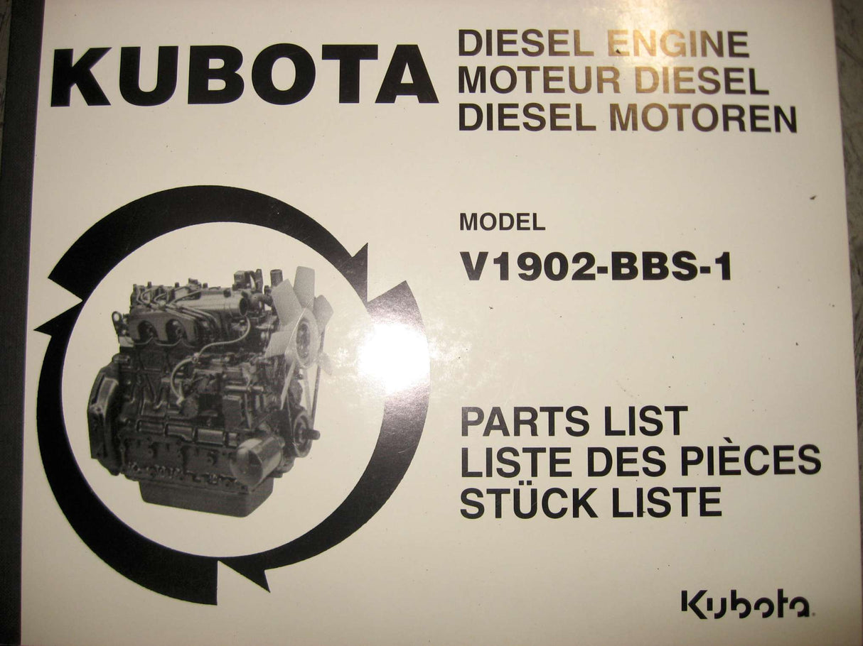 KUBOTA ­-­ 97898-52030 ­-­ V1902 ENGINE PARTS MANUAL