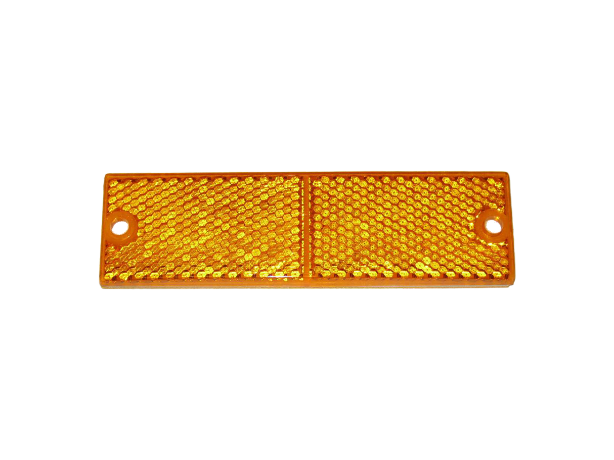 TRUCK-LITE ­-­ 98003Y ­-­ 1X4" RECTANGLE YELLOW REFLECTOR  2 SCREW/ADHESIVE