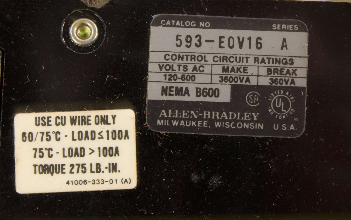 BUCYRUS ­-­ A50008 ­-­ OVERLOAD RELAY