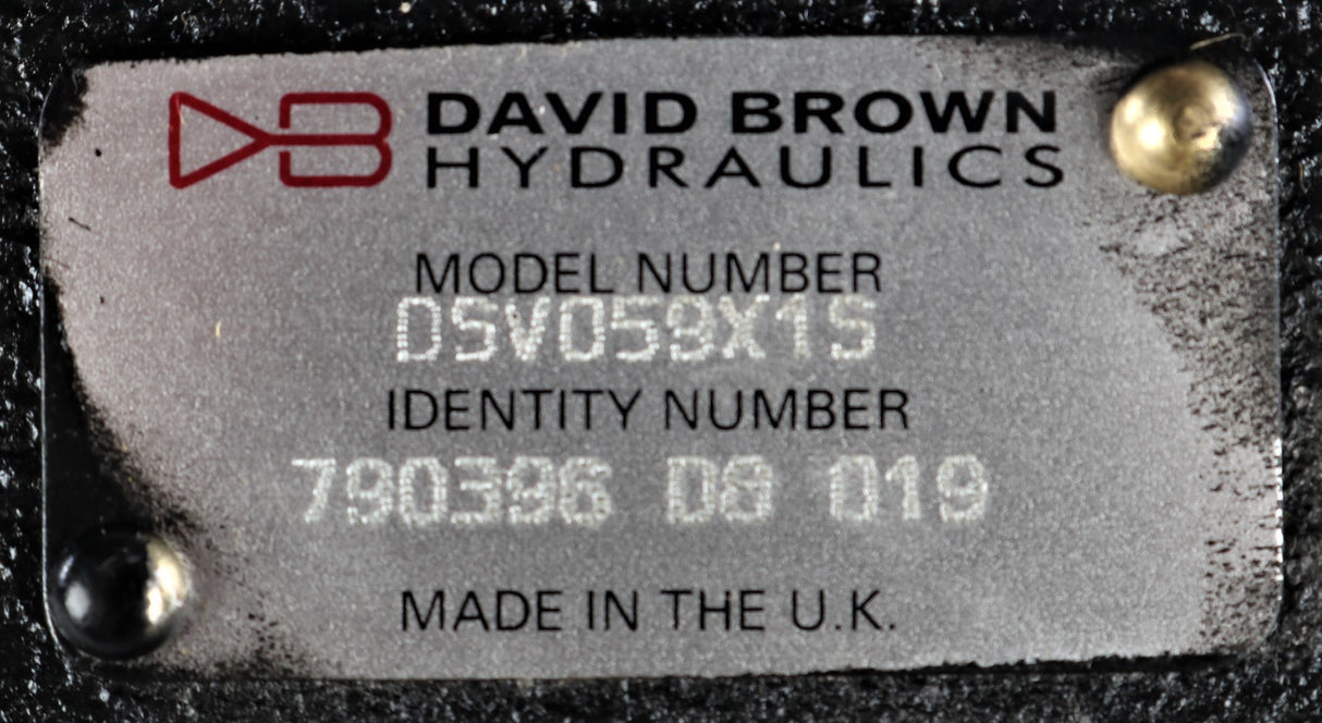 DAVID BROWN ­-­ DSV059X1S ­-­ REVERSING VALVE