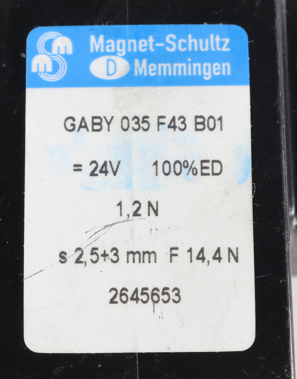 MAGNET-SCHULTZ ­-­ GABY035F43B01 ­-­ SOLENOID