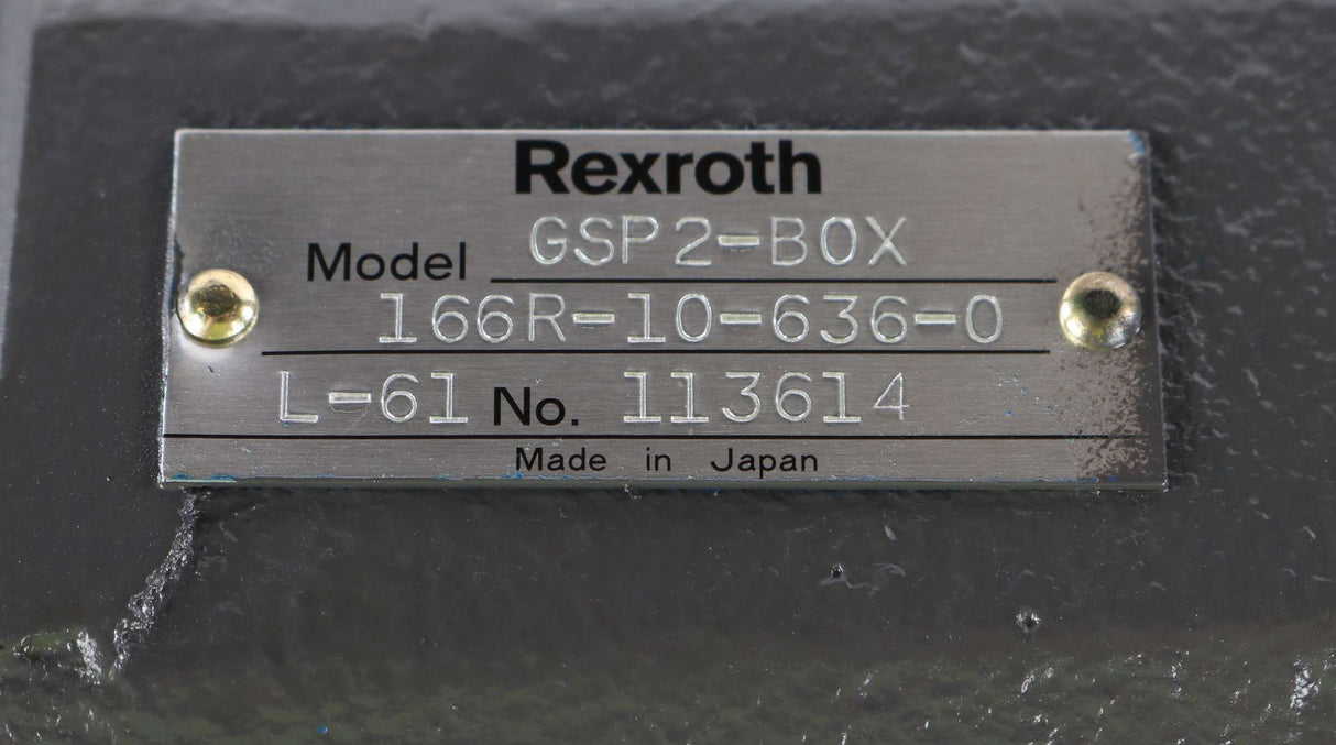 REXROTH GMBH   ­-­ GSP2-B0X-166R10-636-0 ­-­ HYDRAULIC GEAR PUMP
