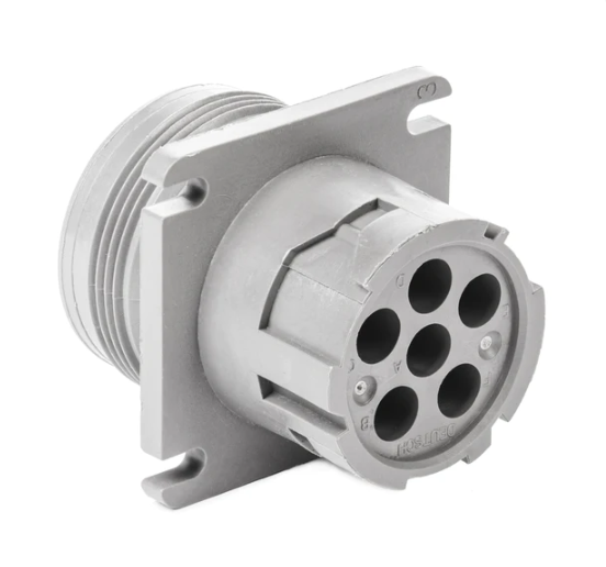 DEUTSCH ­-­ HD10-6-12P ­-­ 6 PIN RECEPTACLE THREADED REAR FLANGE