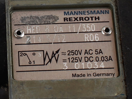 REXROTH ­-­ HED80A11/350Z14S/12 ­-­ VALVE