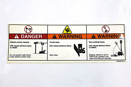 BOBCAT ­-­ IR54604905 ­-­ DECAL ISO 3-PART WARNING