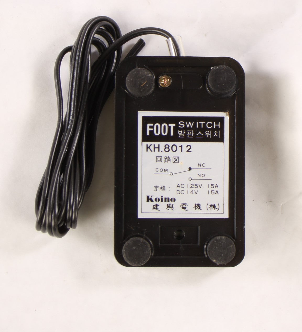 KUN HUNG ELECTRIC CO ­-­ KH-8012 ­-­ FOOT SWITCH