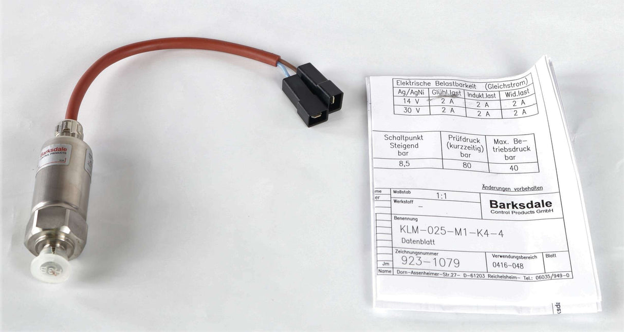 BARKSDALE ­-­ KLM-025-M1-K4-4 ­-­ PRESSURE SWITCH