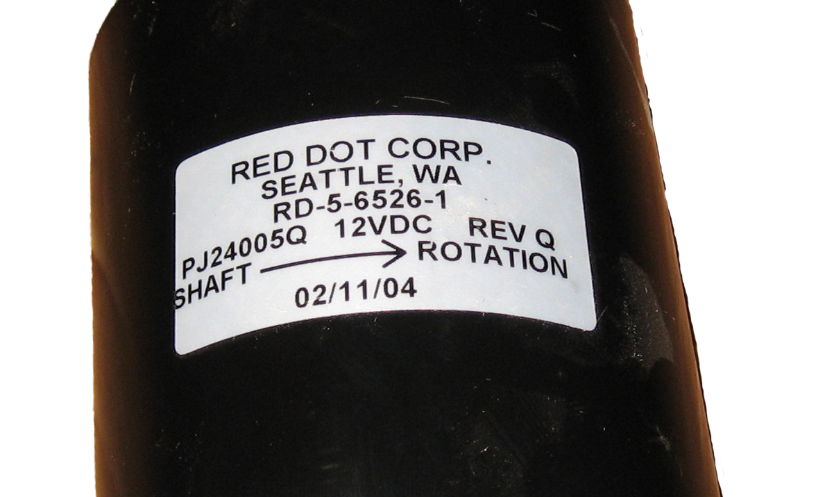 RED DOT ­-­ RD-5-6526-1 ­-­ BLOWER MOTOR 12VDC REV Q ROTATION