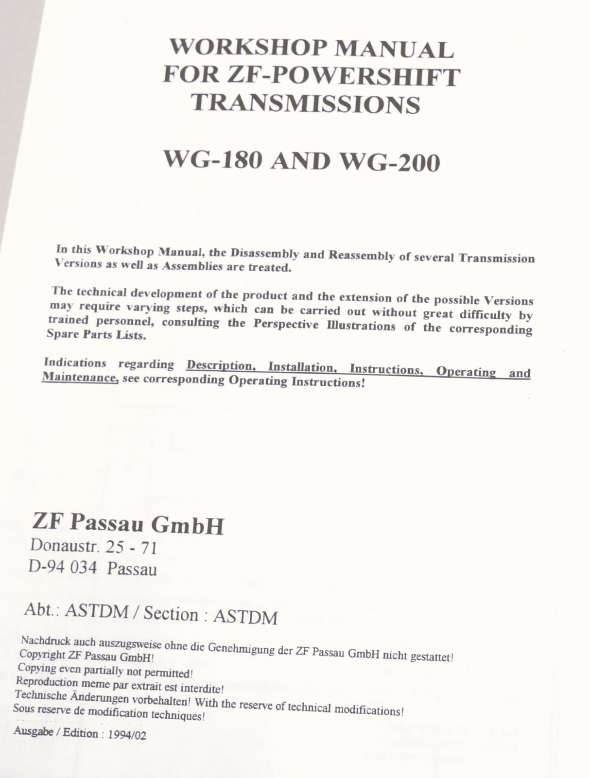 ZF ­-­ 5871-162-002 ­-­ MANUAL