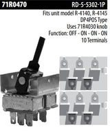 RED DOT ­-­ 71R0470 ­-­ 71R SERIES TOGGLE SWITCH - 10 TERMINALS