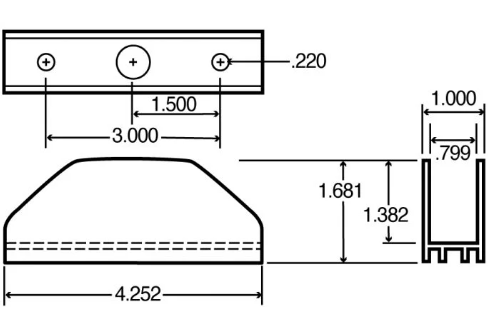 TRUCK-LITE ­-­ 35720 ­-­ 35 SERIES LIGHT BRACKET MOUNT CHROME ALUMINUM