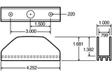 TRUCK-LITE ­-­ 35720 ­-­ 35 SERIES LIGHT BRACKET MOUNT CHROME ALUMINUM