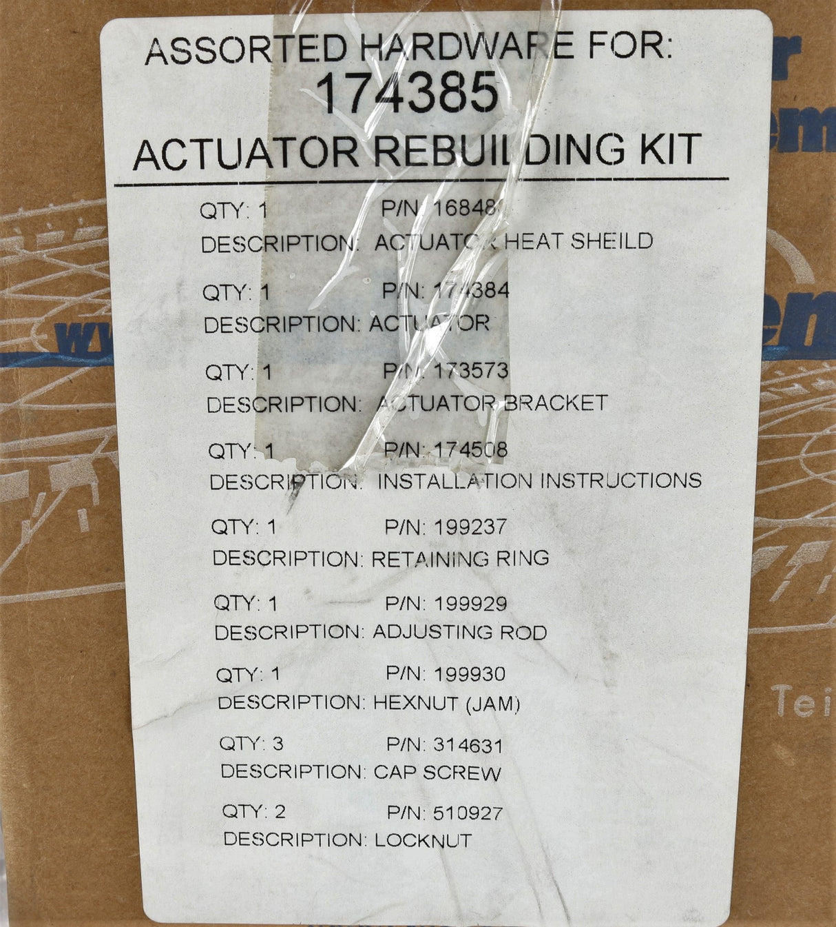 BORG WARNER ­-­ 174385 ­-­ ACTUATOR REBUILD KIT