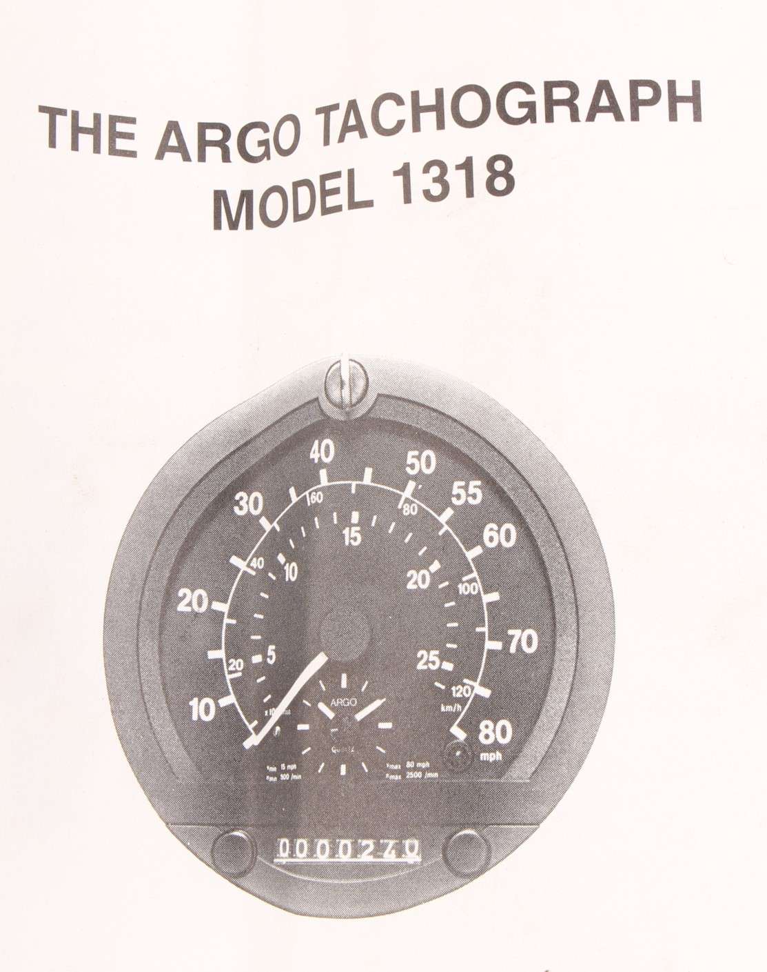 PREVOST ­-­ 590258 ­-­ TACHOGRAPH  KPH