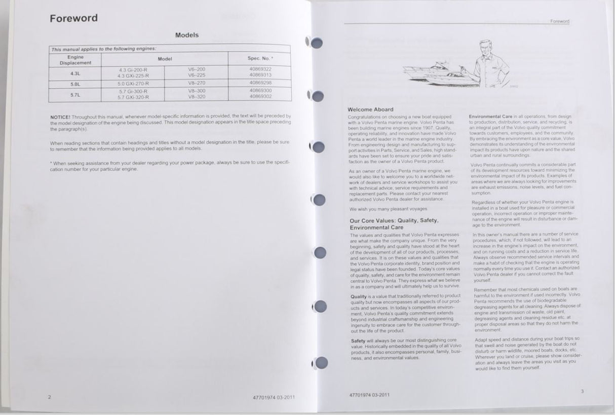 VOLVO PENTA ­-­ 47701974 ­-­ OPERATORS MANUAL