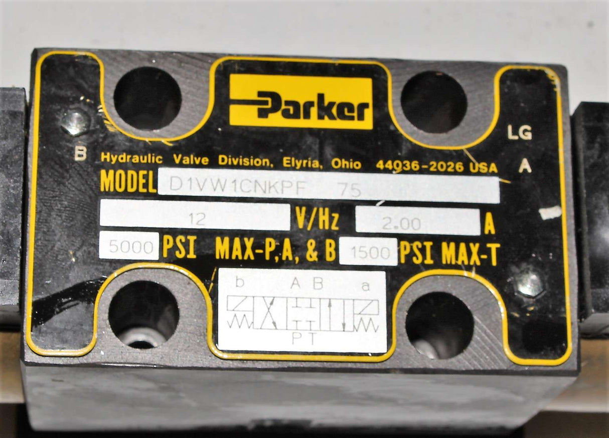 PARKER ­-­ D1VW1CNKPF-75 ­-­ VALVE DIRECTIONAL CONTROL