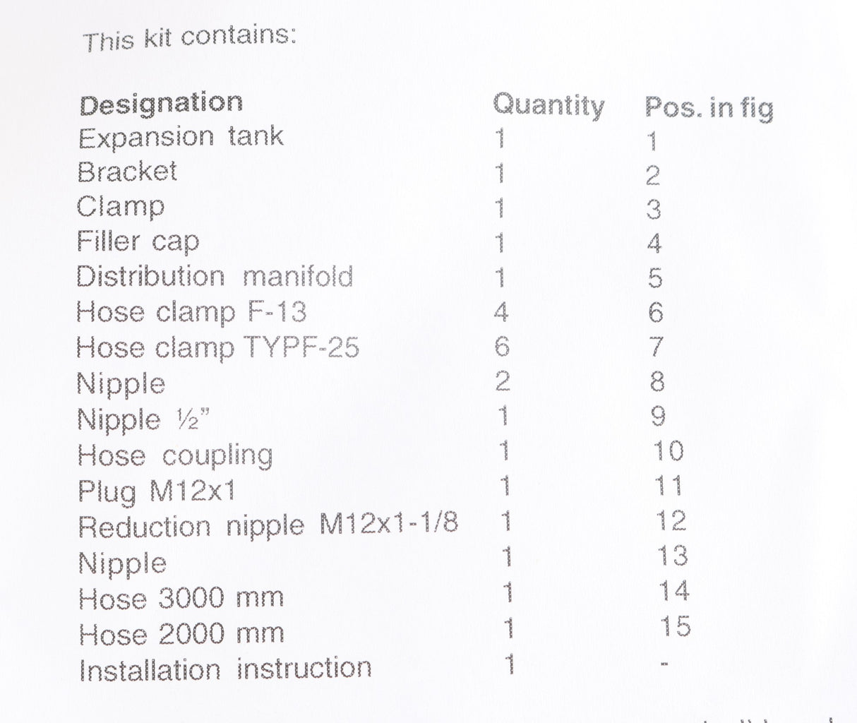 VOLVO PENTA ­-­ 3886264 ­-­ EXPANSION TANK KIT