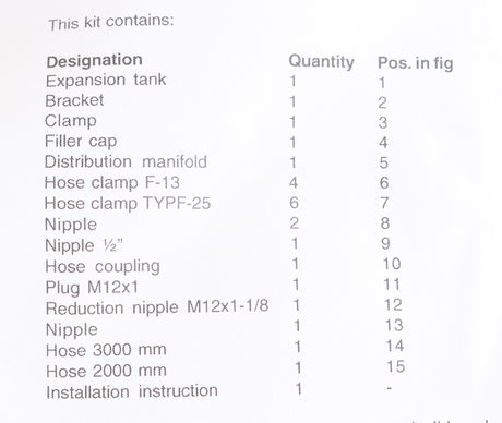 VOLVO PENTA ­-­ 3886264 ­-­ EXPANSION TANK KIT