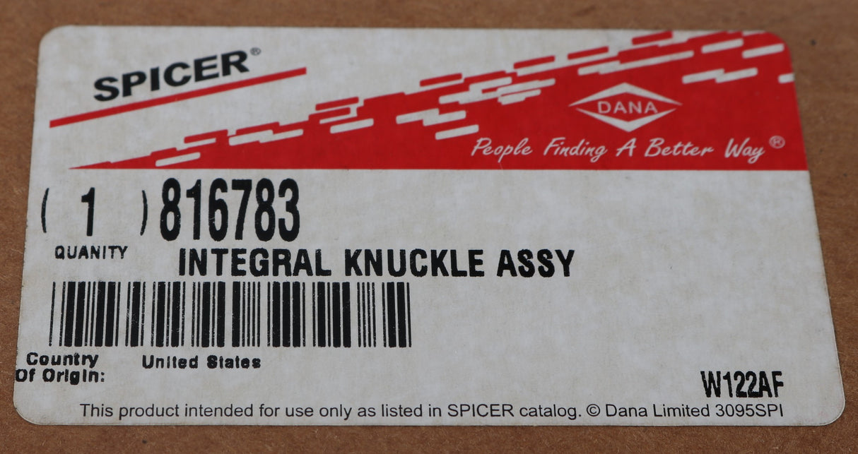 DANA SPICER ­-­ 816783 ­-­ INTEGRAL KNUCKLE ASSY