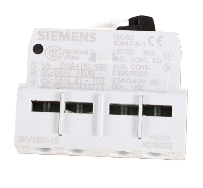 SIEMENS ­-­ 3RV1901-1E ­-­ CONTACT_AUX_FRONT MOUNT_1NO