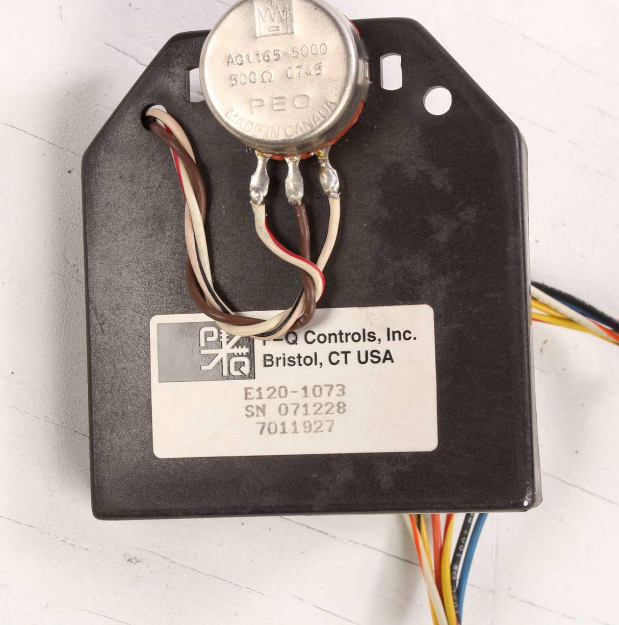 PQ CONTROLS ­-­ E120-1073 ­-­ ELECTRICAL ASSEMBLY