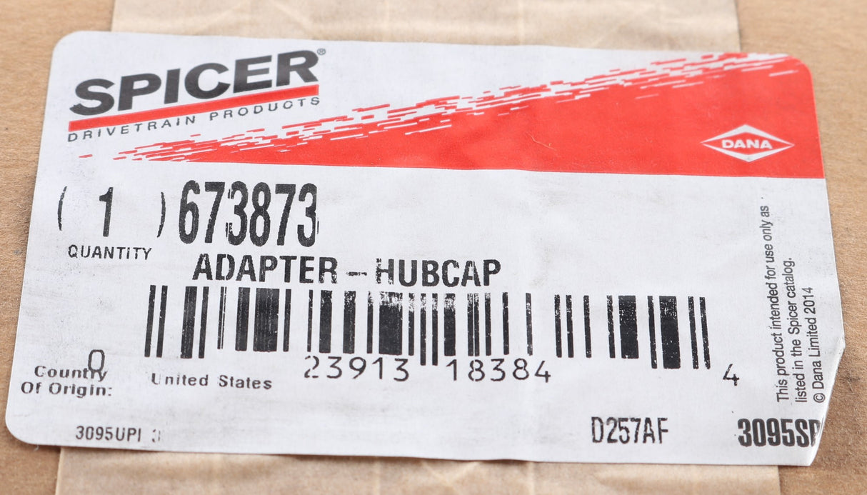 DANA - SPICER HEAVY AXLE ­-­ 673873 ­-­ ADAPTER-HUBCAP