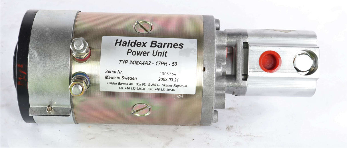 HALDEX-BARNES ­-­ 24MA4A2-17PR-50 ­-­ POWER UNIT: ELECTRIC MOTOR/HYDRAULIC GEAR PUMP ASM