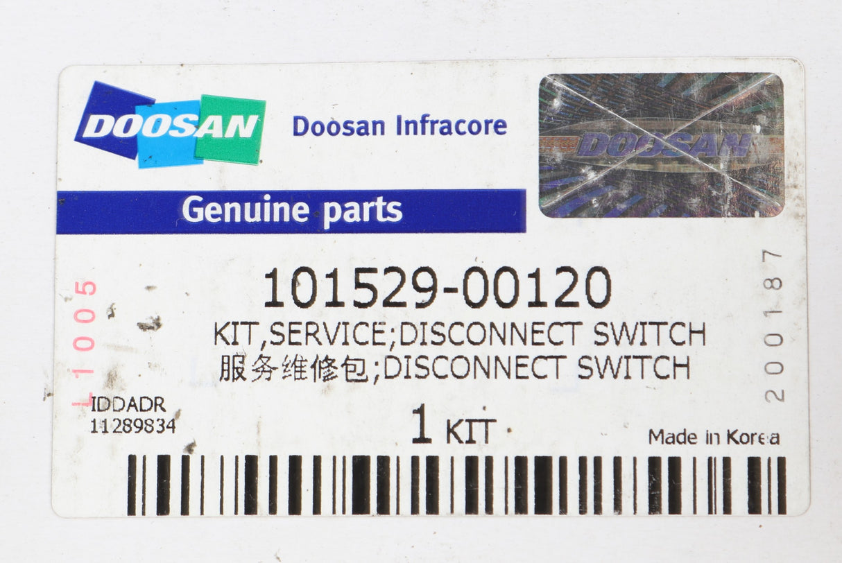 DOOSAN ­-­ 101529-00120 ­-­ KITSERVICE;DISCONNECT SWITCH