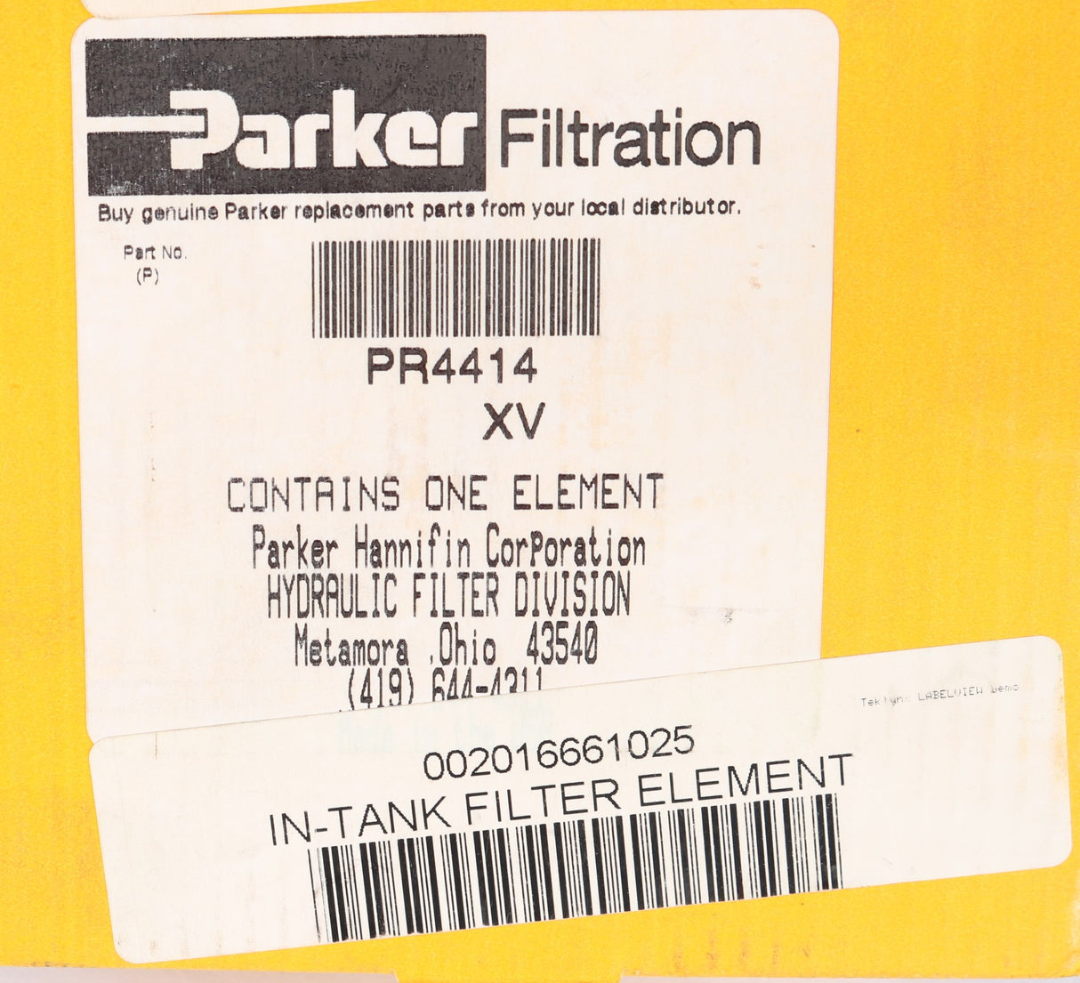 PARKER ­-­ PR4414 ­-­ IN-TANK FILTER ELEMENT 10 MICR