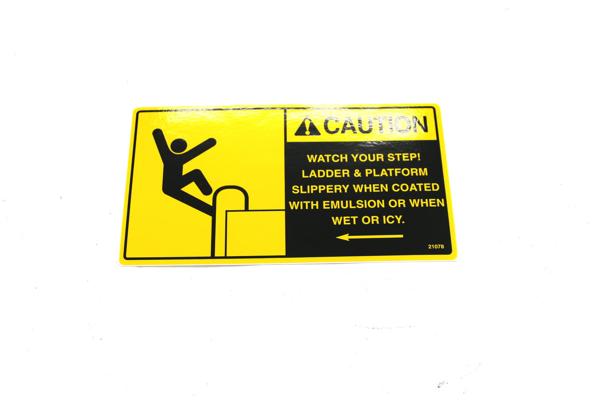 SCHWARZE ­-­ 21078 ­-­ CAUTION ! WATCH YOUR STEP DECAL