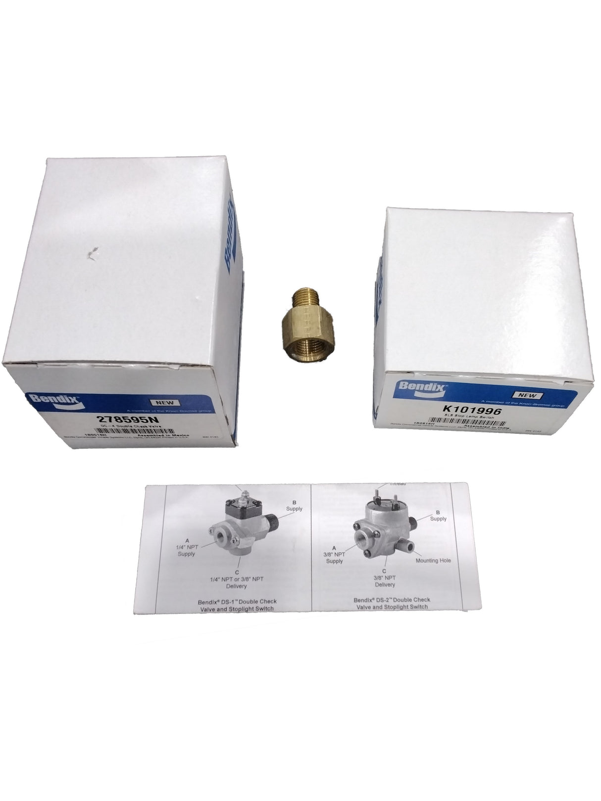 BENDIX ­-­ K108140 ­-­ DOUBLE CHECK VALVE & STOPLIGHT SWITCH KIT