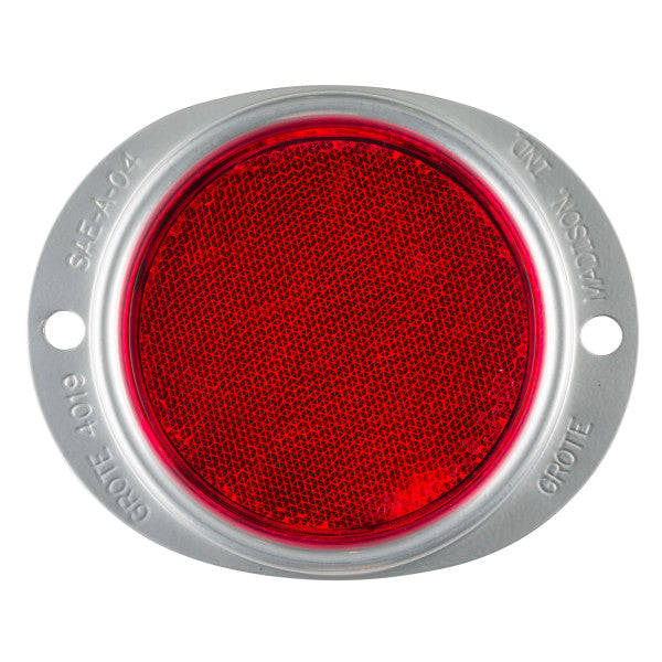 GROTE ­-­ 40192 ­-­ STEEL TWO-HOLE MOUNTING RED REFLECTOR