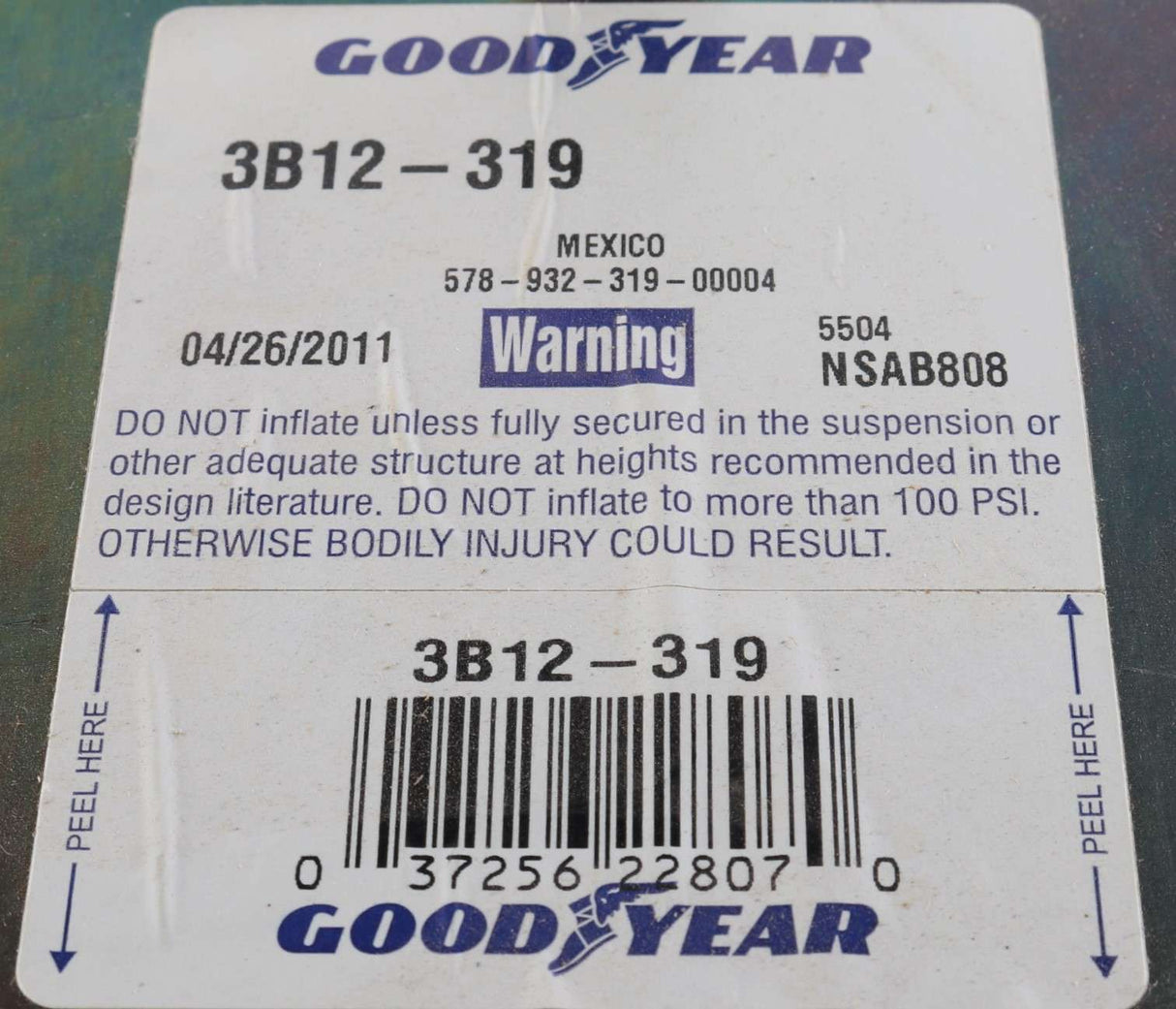 GOODYEAR ­-­ 3B12-319 ­-­ AIR SPRING