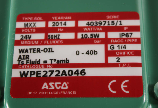 EMERSON ­-­ WPE272A046 ­-­ SOLENOID VALVE