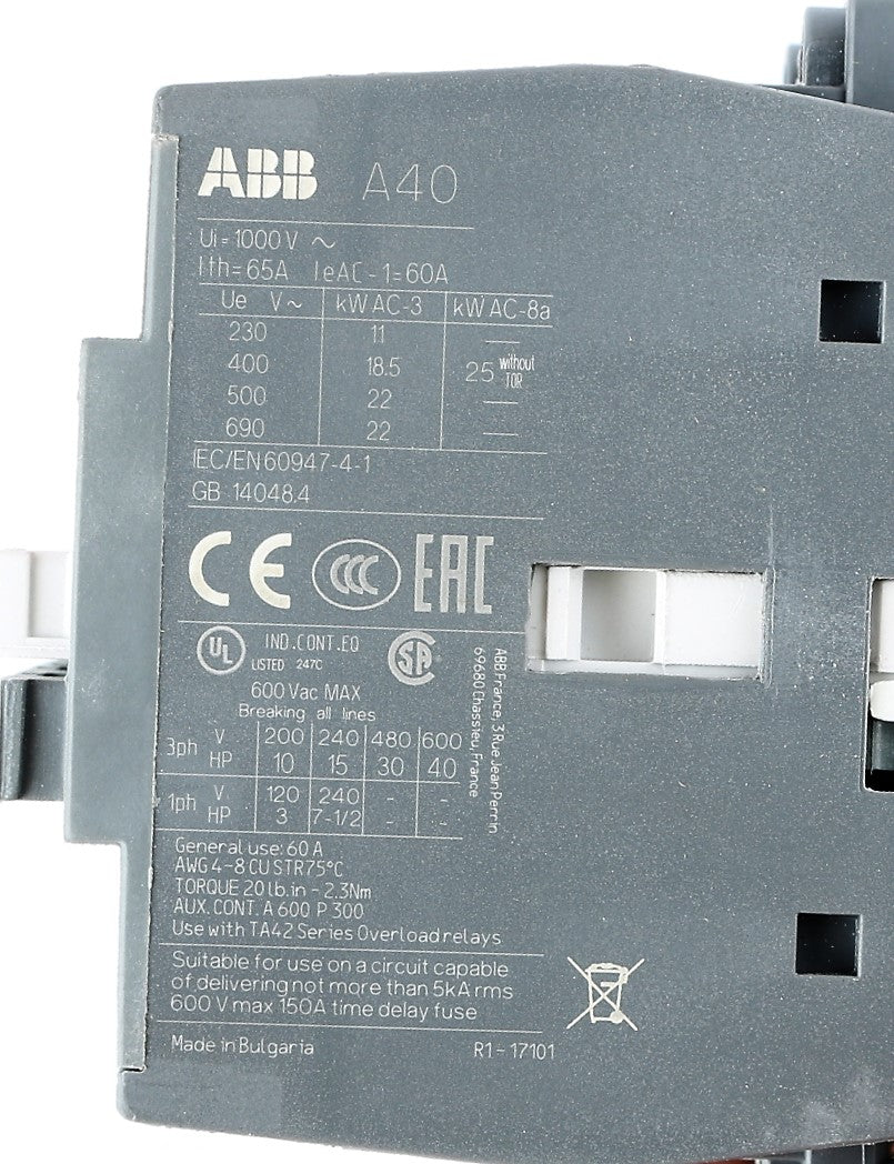 ABB ­-­ 1SBL321001R8410 ­-­ CONTACTOR TYPE A40-30-10