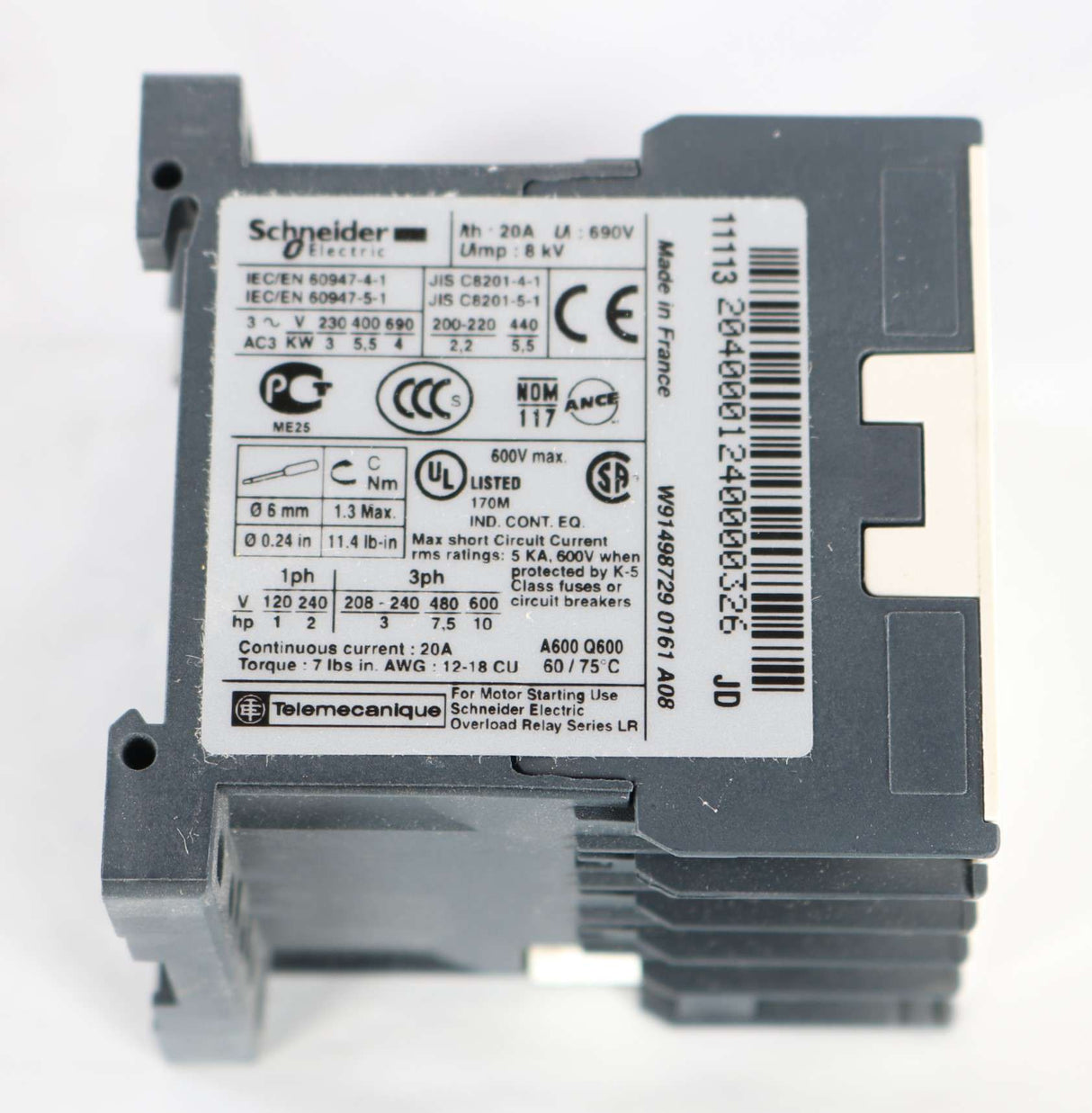 SCHNEIDER ELECTRIC ­-­ LP1K12004JD ­-­ CONTACTOR