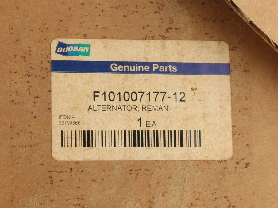 DOOSAN ­-­ F101007177-12 ­-­ ALTERNATOR; REMAN