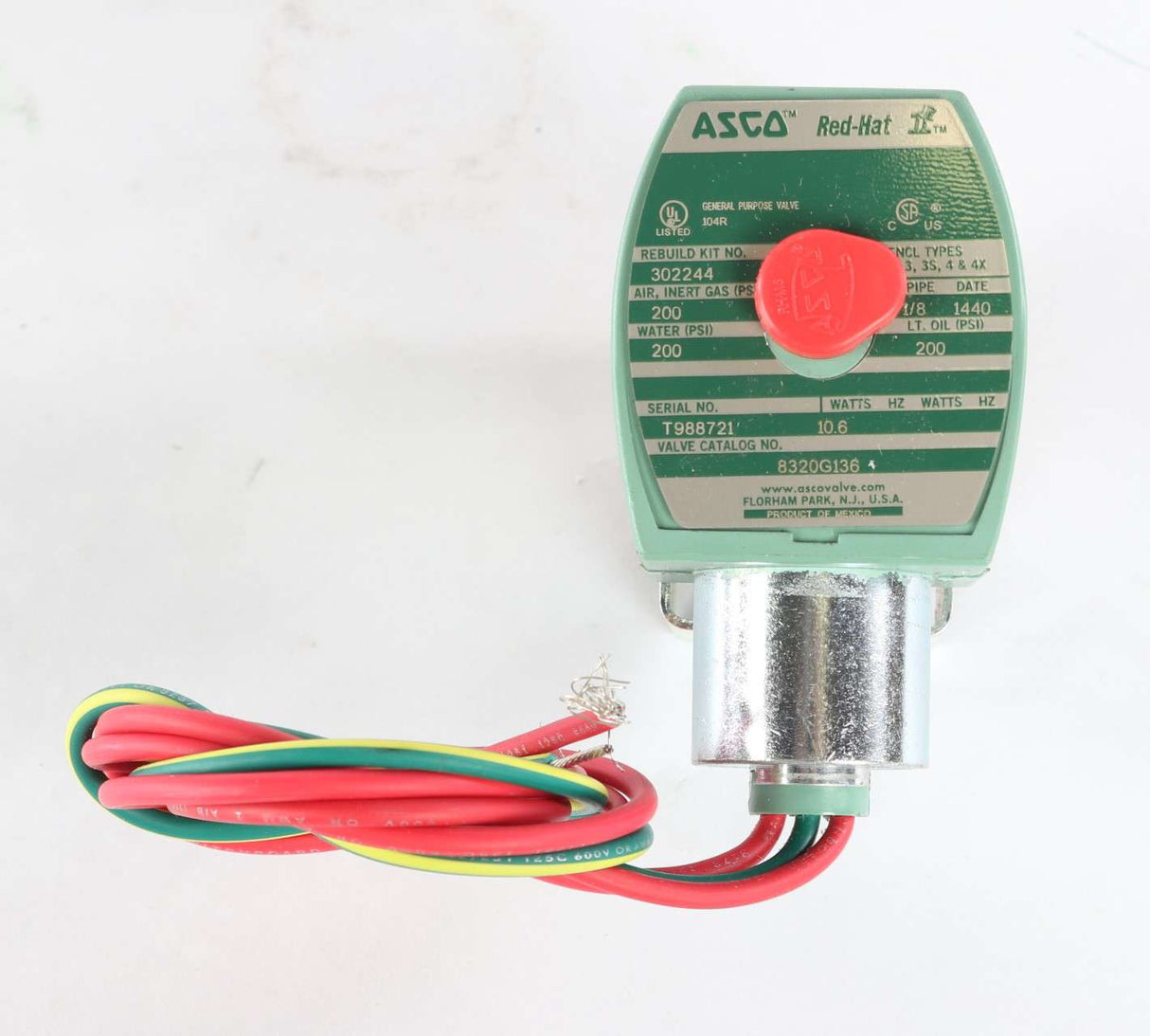 EMERSON - ASCO / JOUCOMATIC / REDHAT ­-­ J7309 ­-­ SOLENOID VALVE