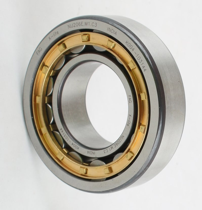 FAG ­-­ NU206E.M1.C3 ­-­ CYLINDRICAL ROLLER BEARING 62mm OD