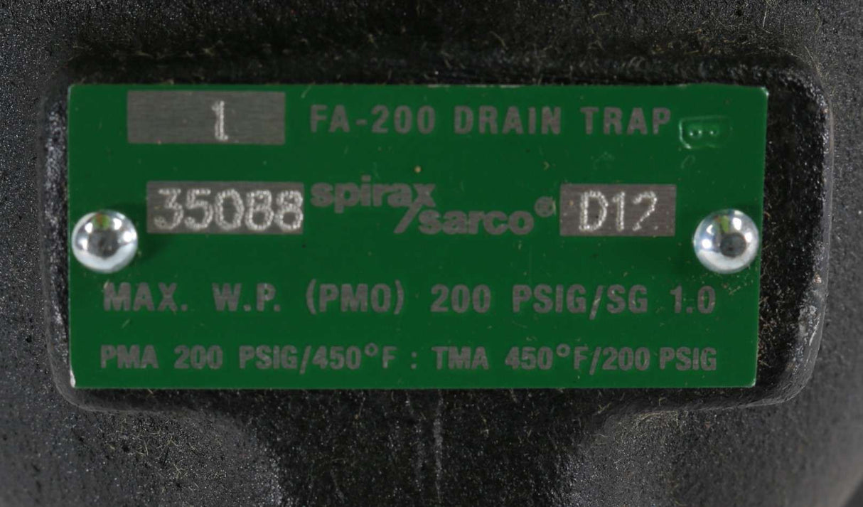 SPIRAX SARCO ­-­ FA-200-1 ­-­ 1" DRAIN TRAP