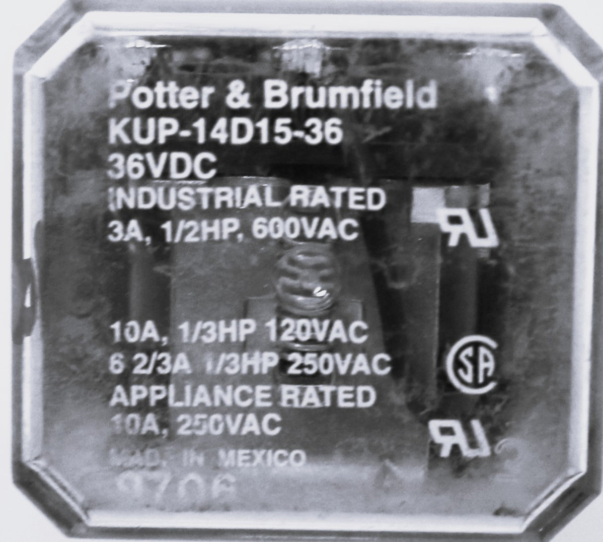 TE CONNECTIVITY ­-­ KUP-14D15-36 ­-­ PANEL MOUNT  10A 240VAC RELAY