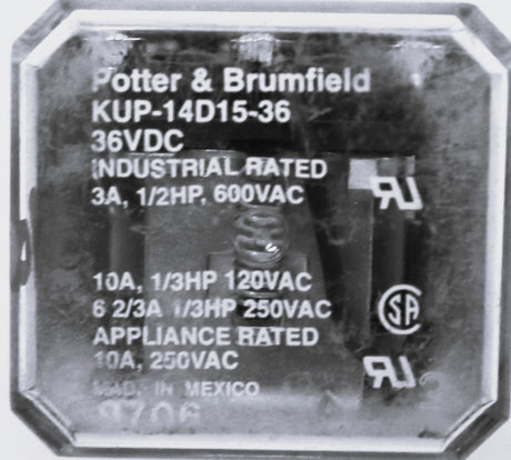 TE CONNECTIVITY ­-­ KUP-14D15-36 ­-­ PANEL MOUNT  10A 240VAC RELAY