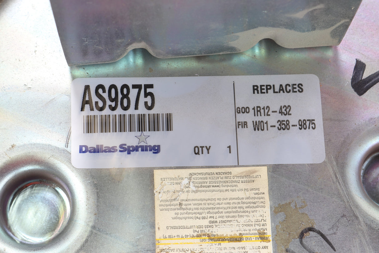 DALLAS SPRING - AFTERMARKET ­-­ AS9875 ­-­ AIR SPRING